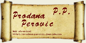 Prodana Perović vizit kartica